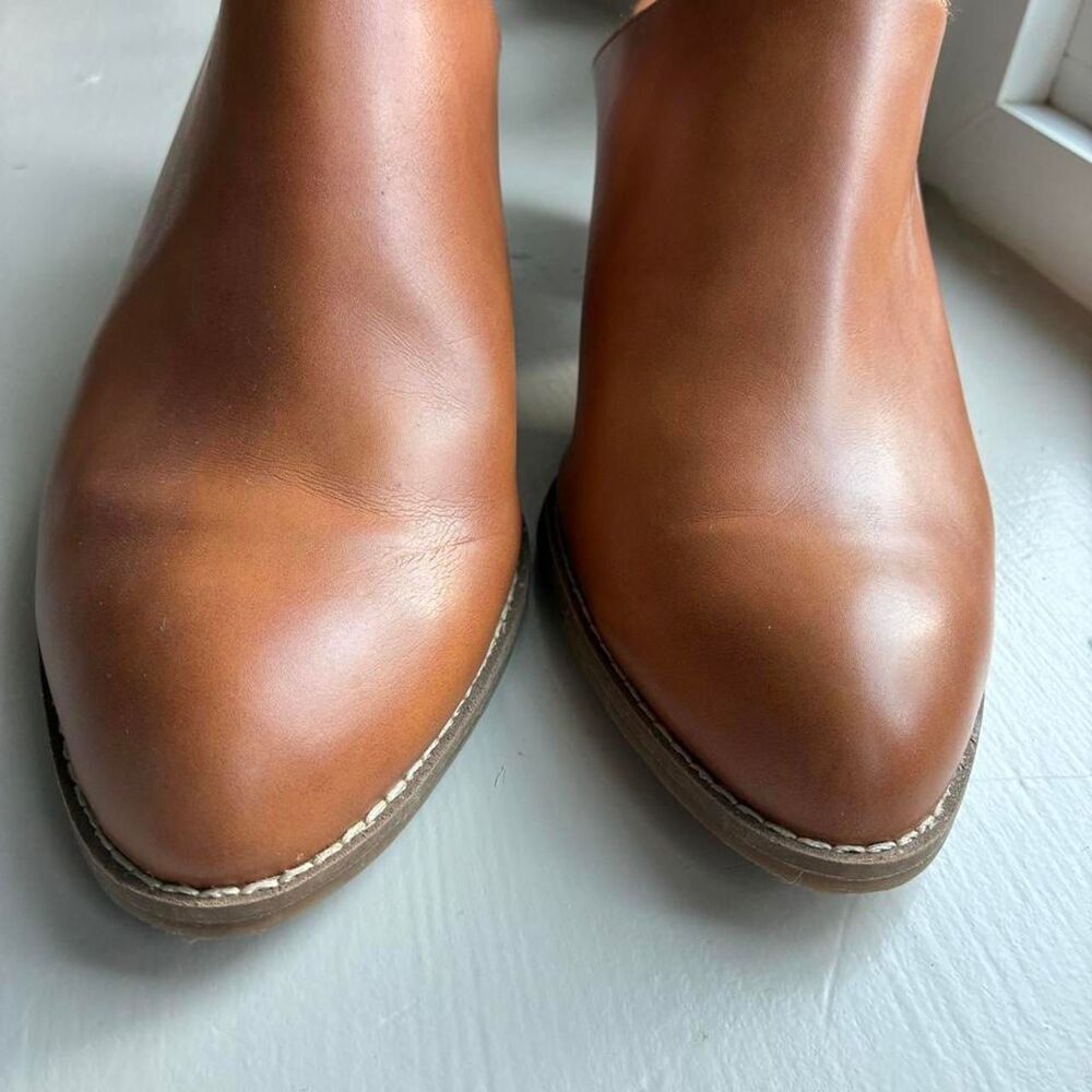 Old Navy brown heeled mules